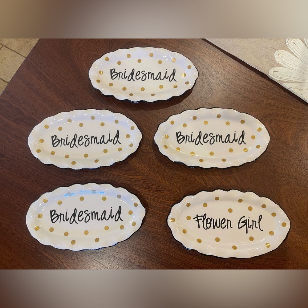Bridesmaids and Flower Girl keepsakes dish, NWT